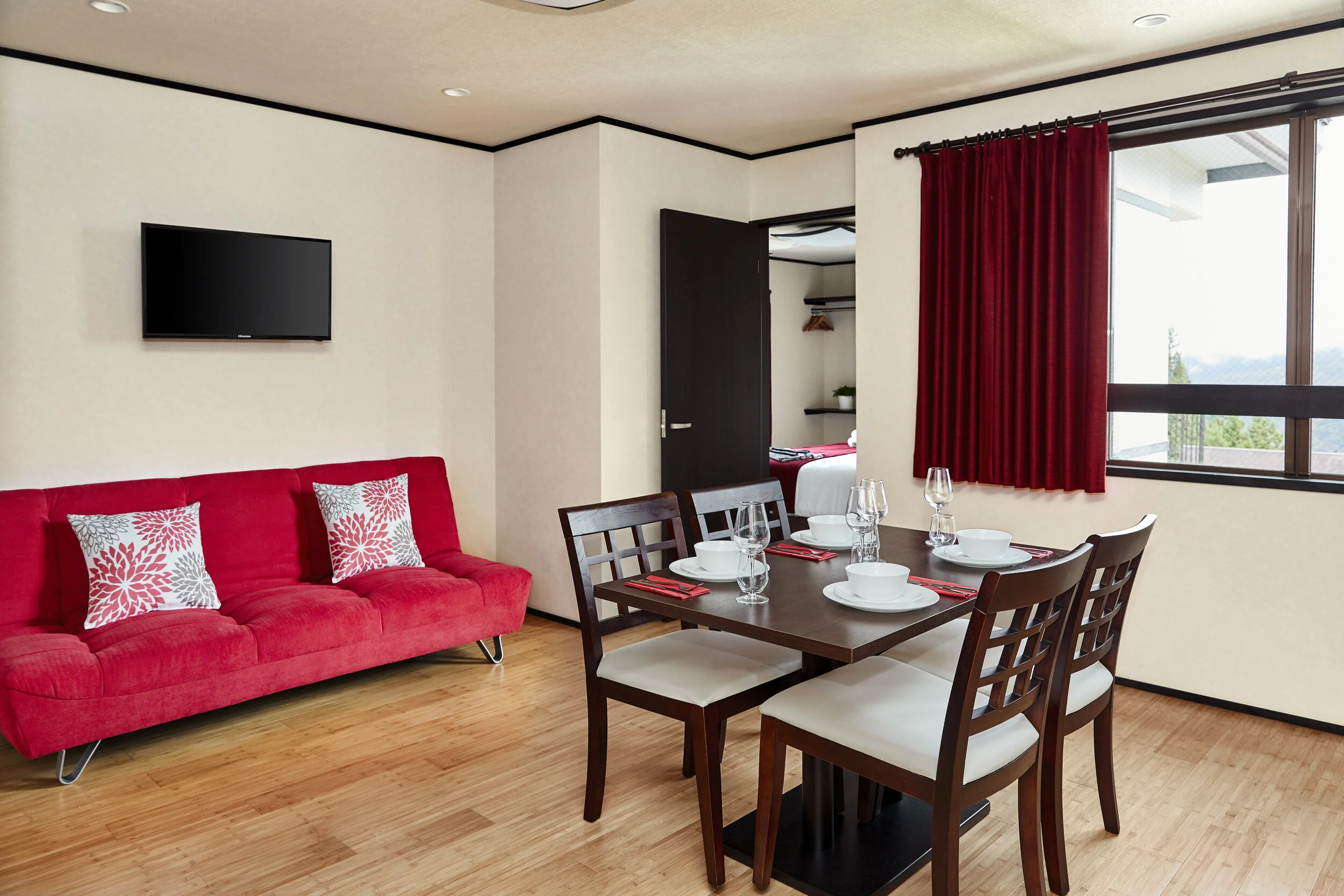 One Bedroom Apartment living area