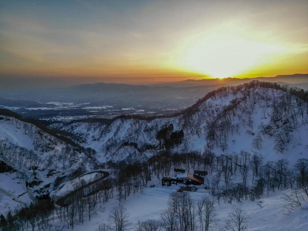 Winter mountain view
