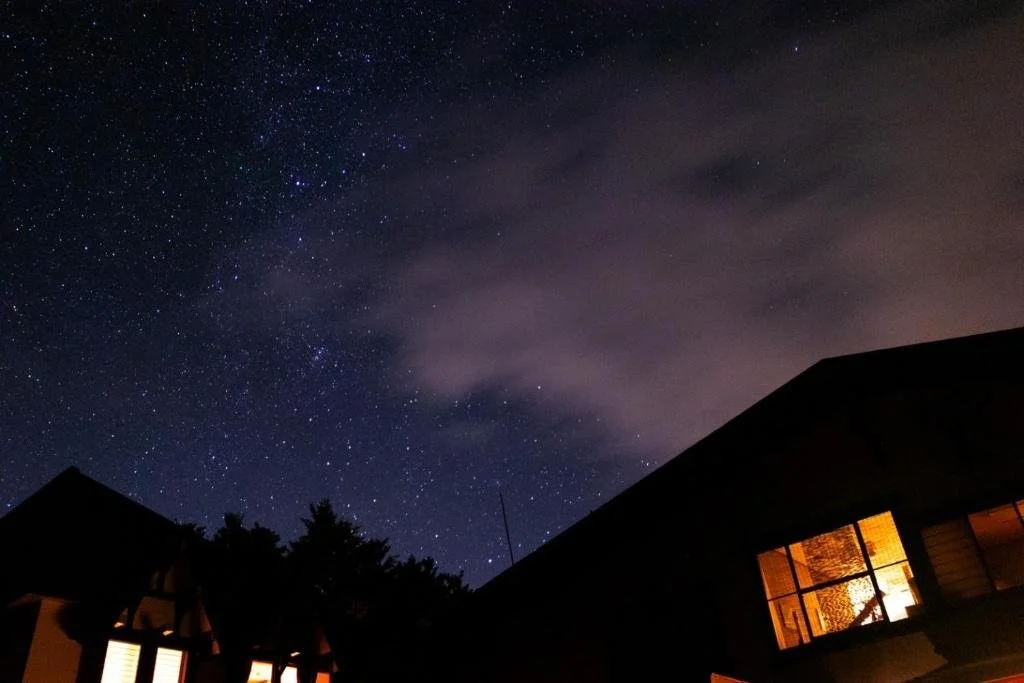 Night sky at Tsubame Highland Lodge